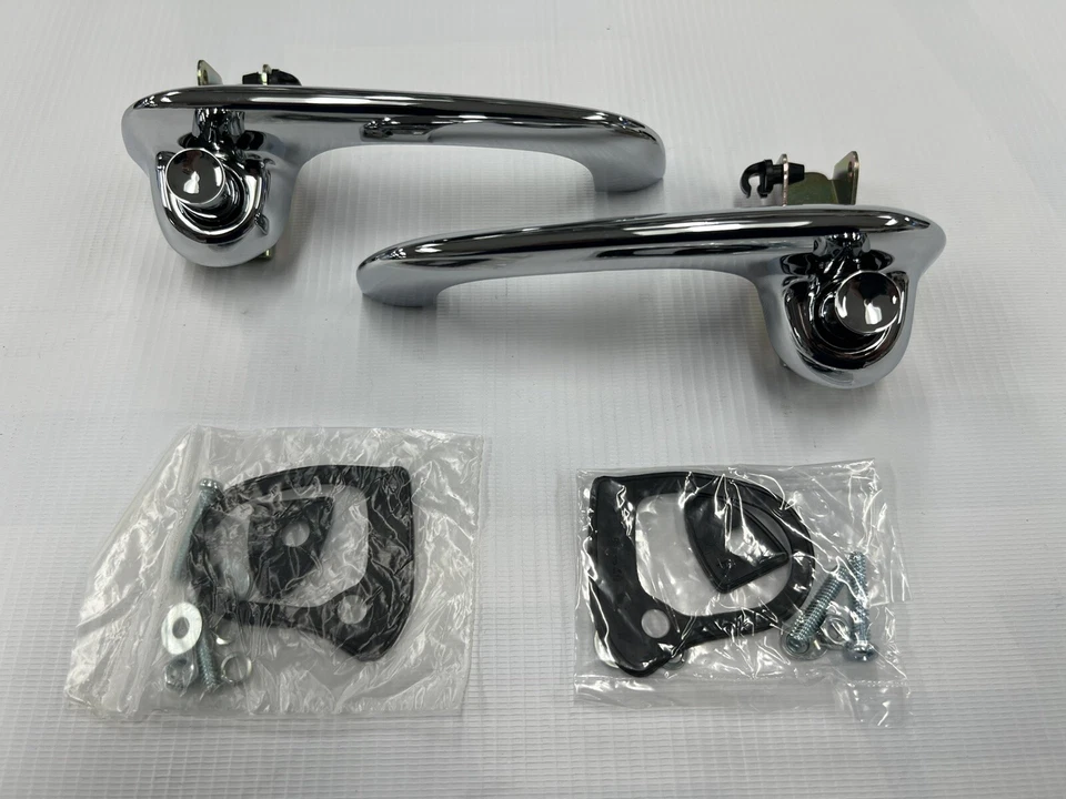 1967 67 1968 68 Ford Mustang cromo manijas de puerta exterior par derecha e izquierda Foto 2 de 4