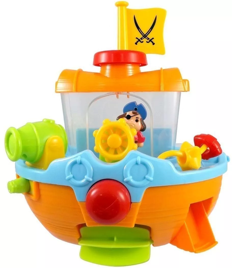 Bath Pirate Ship Boat Toy For Toddlers Kids With Water Cannon Scoop 8806