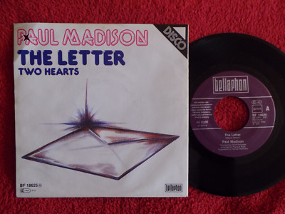 Paul Madison - The letter / Two hearts      Top German Bellaphon 45