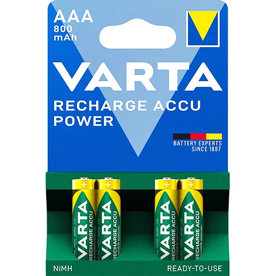 Piles AAA Rechargeable VARTA LR03 AA LR06 Ni-mh Ready2Use Accu prêt à l'emploi - Photo 2/4