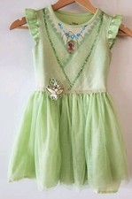 Disney Princess Tiana Dress Sz 6/6X Green Comfortable Cosplay Tutu Tulle Dress