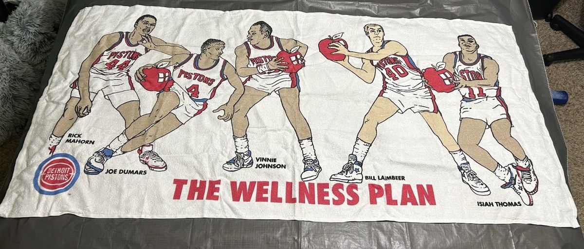 DETROIT PISTONS Bad Boys Vintage Bath Beach Towel Isiah Thomas