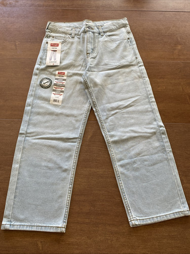 Wrangler Five Star Premium Loose Youth Boy Light Wash Pants Jeans Size 10 HUSKY