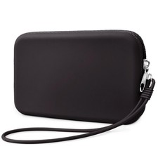 Silicone Small Makeup Pouch for Travel, Toiletry Bag Cute Black