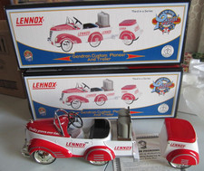 TWO - Crown Premiums Lennox 1940 Gentron Pedal Car and Trailer 1/6 Scale Diecast