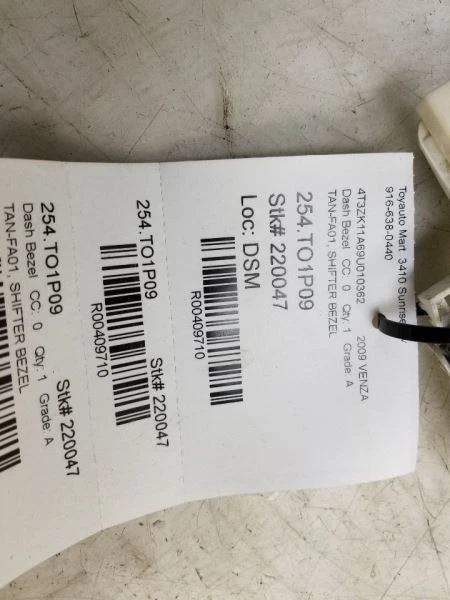 Toyota Venza 2009 bisel de cambio  Foto 2 de 4