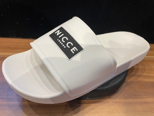Men's Nicce London Fashion Gym/Swimming/Summer/Holiday Slides White RRP £29.99 - Picture 2 of 5