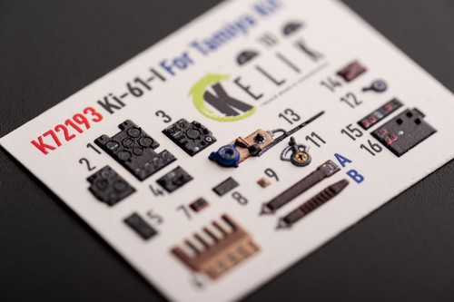 Calcomanías 3D interiores Kawasaki KI-61 (para kit modelo Tamiya) escala 1:72 KeliK K72193 - Imagen 6 de 11