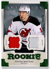 2013-14 Artifacts Jerseys Patch Emerald (A) Stefan Matteau Rookie Jersey/Patch