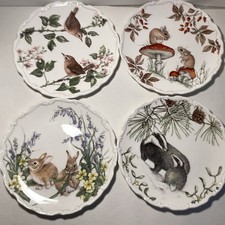 Set of 4 Royal Albert Country Walk Collection Plates