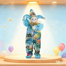 Exquisite Clown Doll 35CM Decorative Clown Figurine Poseable Desktop Ornament
