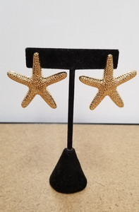 Authentic Ettika 18k Gold Plated Statement Starfish Stud Earrings 2"