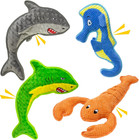 Dog Toy Squeak No Stuffing Toys, 4-Pack Toys for Small Medium Large Breed, Puppy