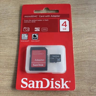 SanDisk Micro SD 4GB mit Adapter Class 4