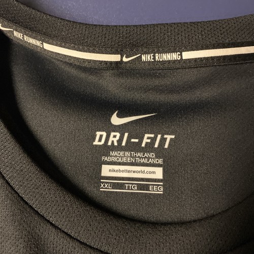 Nike Running Miller Mens Dri Fit Long Sleeve Performance Shirt XXL Black - Picture 3 of 7