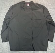 Red Kap Chef Coat XXL Black Double Breasted Restaurant Kitchen