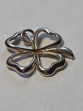 Dainty Sterling Silver 4 Leaf Clover Pendant 925 TD1