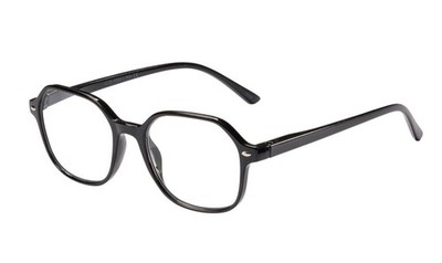 Zeitlose Lesebrille SOFIA mit Federscharnier und Einstecketui in Schwarz