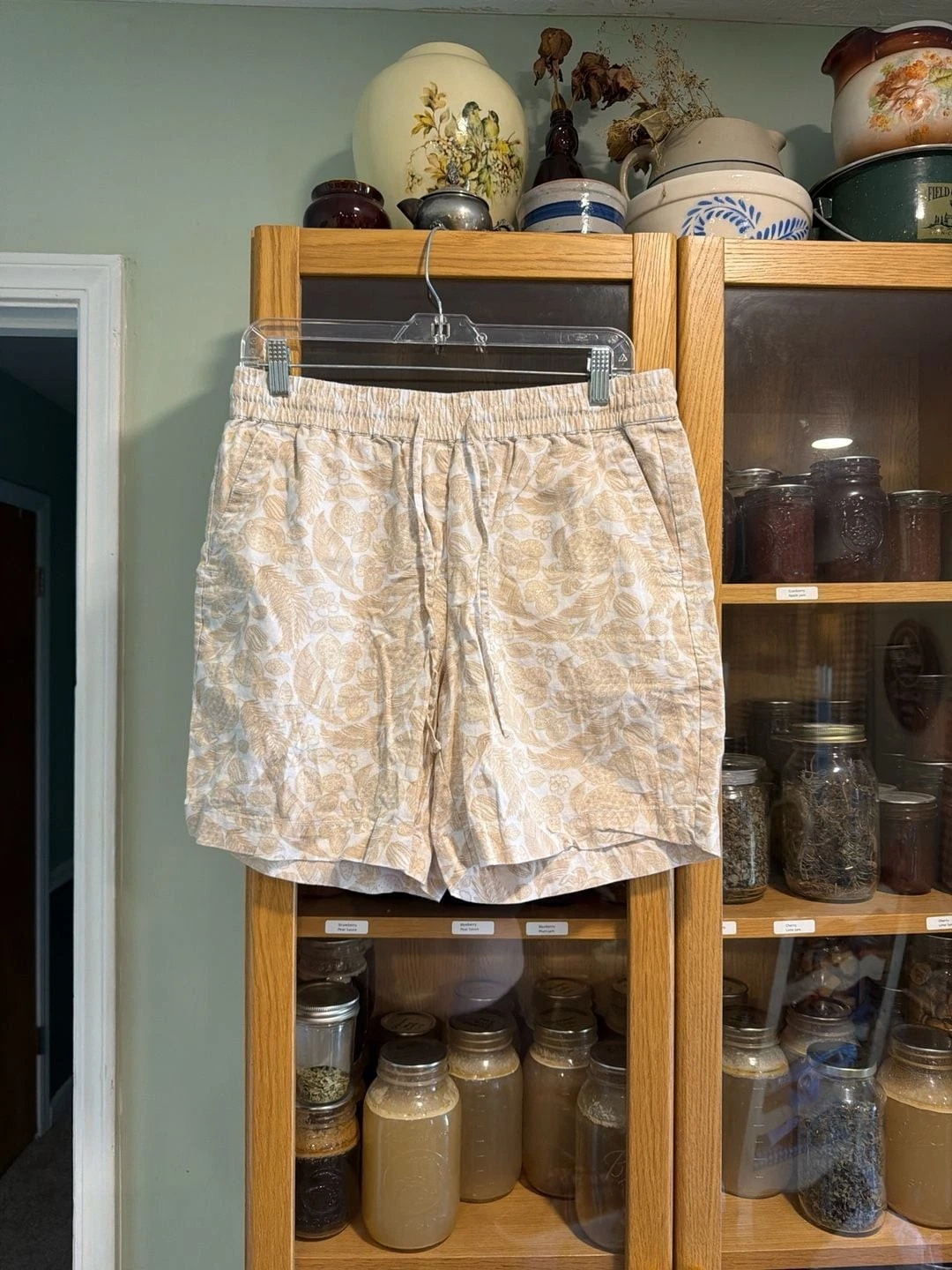 Talbots Women's Linen-Cotton Blend Floral Pull-On Shorts