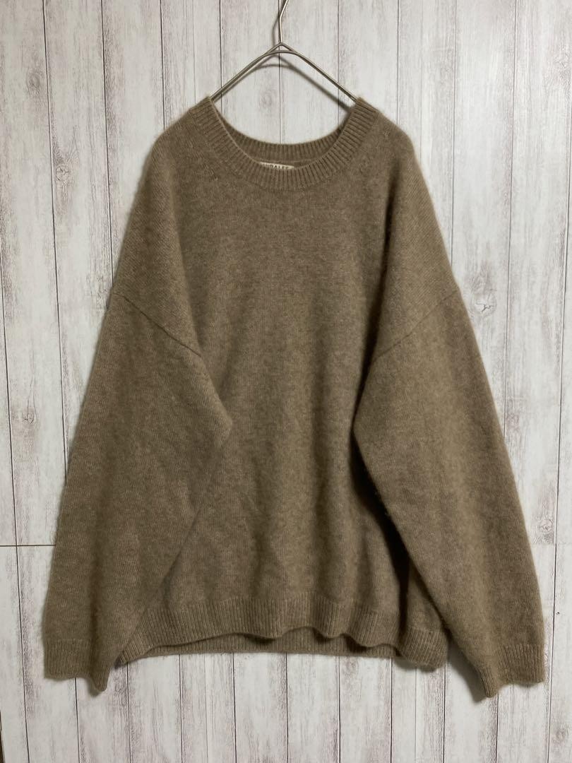 AURALEE Baby Cashmere Knit Pullover Brown Size 4 Men's EX