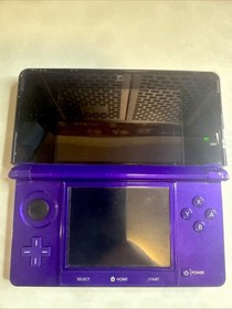 Nintendo 3DS Midnight Purple Portable Gaming Console Tested Works
