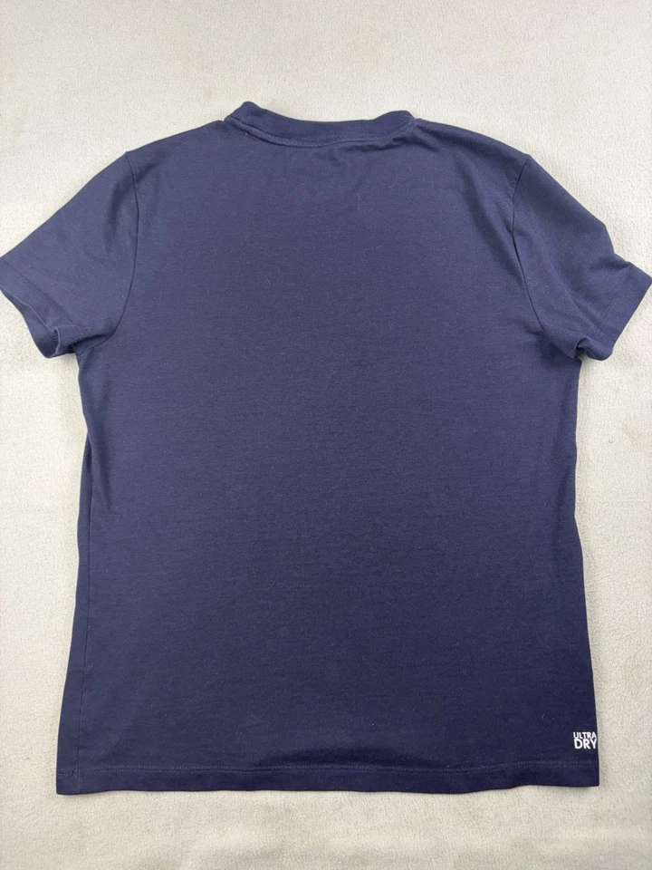 Lacoste Roland Garros 男式 T 恤小号蓝色短袖超干 — 第 4/4 张图片