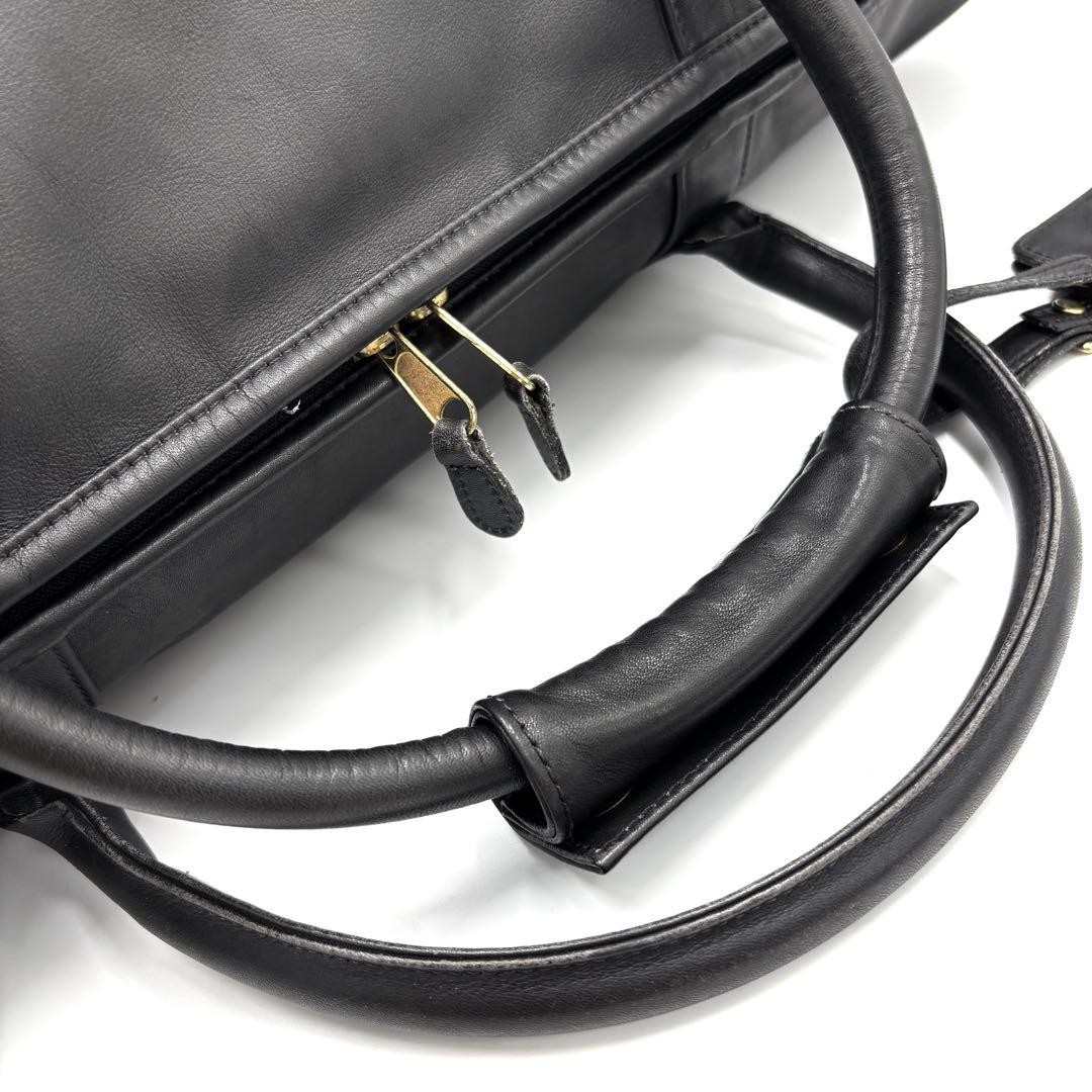 vintage coach old Boston bag BLACK ボストン Old Coach Boston Bag, All Leather, Black, Large Capacity