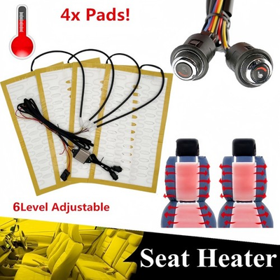 #ad #ad Universal 12V Car Seat Heater KitHeated Seat4 Heating PadsKnob Control Switch $41.89