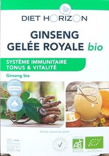 Ginseng et gelée royale 20 ampoules Diet Horizon BIO