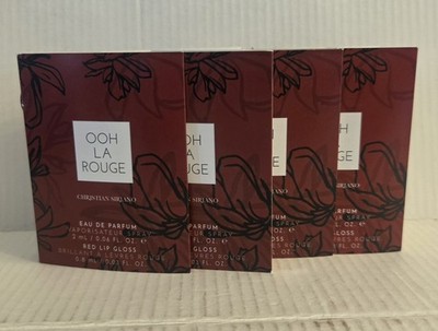 Lot of 4 Ooh La Rouge Eau De Parfum 0.06floz Spray Samples & Red Lip Gloss NEW
