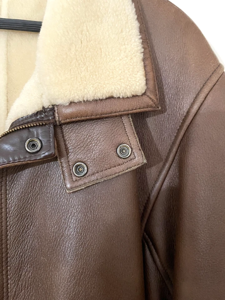 Chaqueta de aviador de cuero para hombre/mujer piel de oveja único dueño HECHA EN FRANCIA personalizada Foto 3 de 4