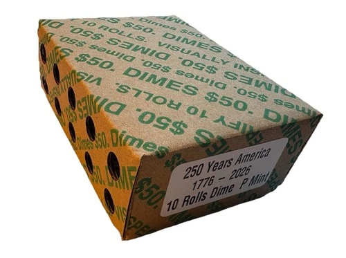 2026 - P Mint Mark. 1776-2026 Semiquincenntial DIME  1 Sealed Box of 10 Rolls 🔥