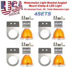 4 Sets Watermelon Led Light Under Frame Bracket & Mount Clamp & LED Light Kit US