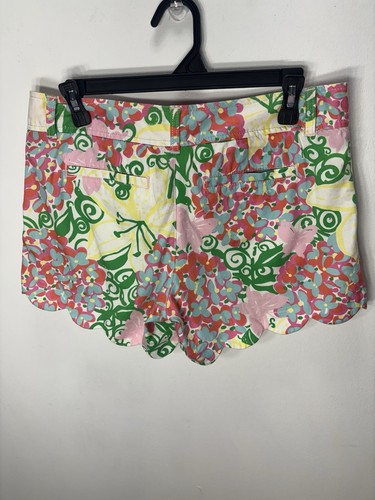 Lilly Pulitzer Women’s Pink And Green Scalloped shorts Cotton size 4 - Picture 8 of 11