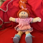 Cabbage Patch Kids doll hm1 freckle jesmar 83 red hair blue eye original dress