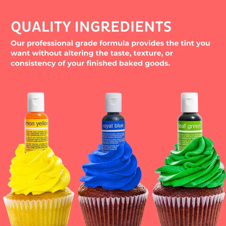 - Colorante alimentario Liqua-Gel - Colorante alimentario resistente a la decoloración - Paquete de 8 - Vibrante, ojos Foto 4 de 4