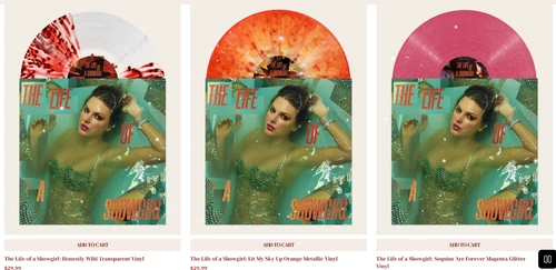 Taylor Swift The Life of a Showgirl Holiday Vinyl Collection Lot Of 3 IN HAND🎄