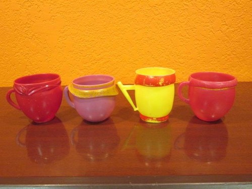 VINTAGE 1960 LOT "8" FUNNY FACE PILLSBURY DRINK MIX ADVERTISING PROMO MUG-CUPS - Picture 3 of 5