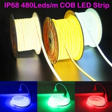 150ft 110V Waterproof COB LED Neon Strip Lights 480LEDs/m Lamp for Room Party