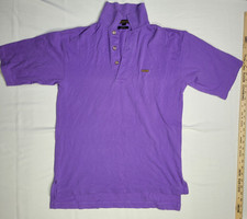 Coach Cotton Knit purple Sz. Small oversized. VTG. Polo Shirt embroidery