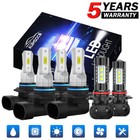 For GMC Sierra 1500 2003-2006 - 6x 6000K LED Bulbs Combo High Low Fog Lights