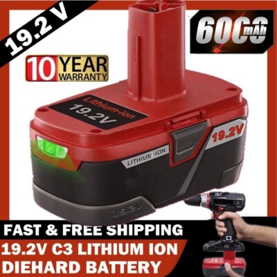 19.2Volt 6.0Ah For Craftsman C3 DieHard Lithium ion XCP Battery  11375 130279005