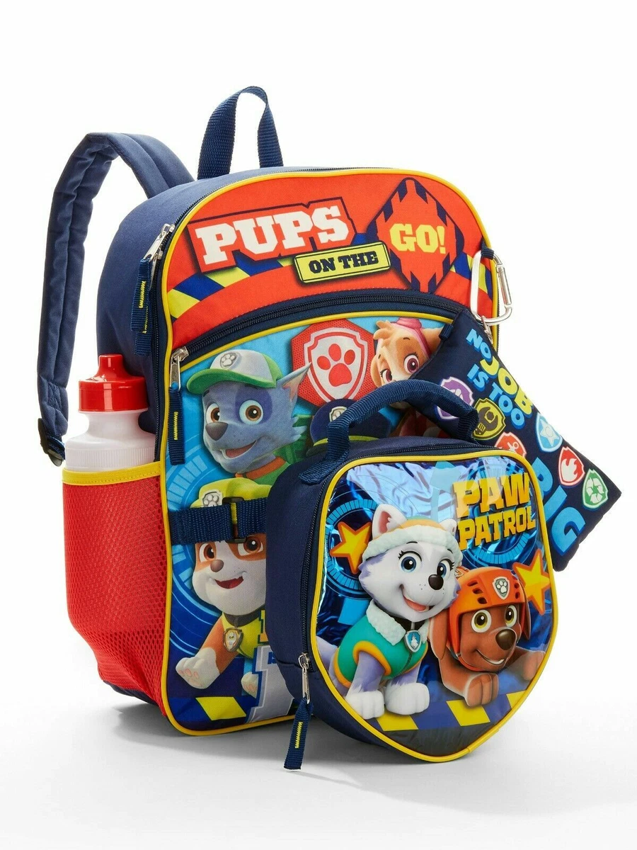 Paw Patrol School Backpack Lunch Box Book Bag 5 Piece SET Kids Gift Boy  Girl New