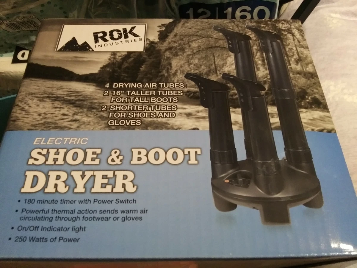 New Rok Shoe and Boot Dryer Electric 4 drying air tubes black color