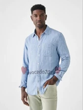 Brand New Faherty Vintage Indigo Long Sleeve The Tried And True Shirt New