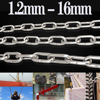 304 Stainless Steel Short /Long Link Chain 1.2-16mm Marine Grade Lifting Chains