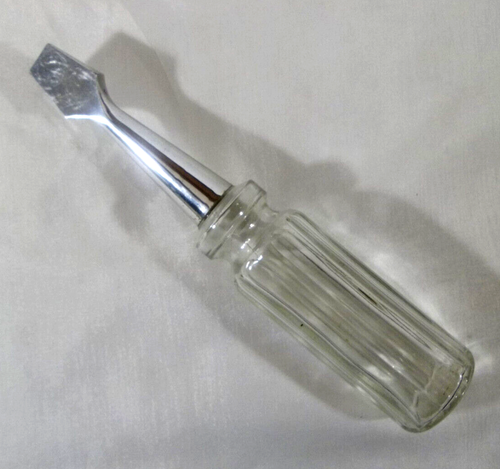Empty Avon One Good Turn Tai Winds 4 oz Screwdriver Shaped Bottle w/ Silver Top - Picture 9 of 10
