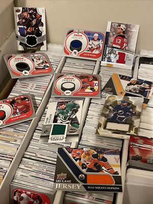 2025 Huge HOCKEY LIQUIDATION (1,000) Cards (5) Game Used Jersey (5) SEALED Packs