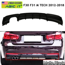 Unfinished Rear Diffuser Twin Exhuast For BMW F30 F31 328i 330i M Tech 2012-ON