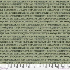 Free Spirit Tim Holtz Palette Green Collection PWTH264 GREEN Typography  Cotton